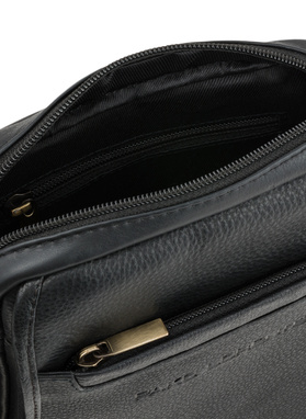 Mała skórzana torba męska z paskiem