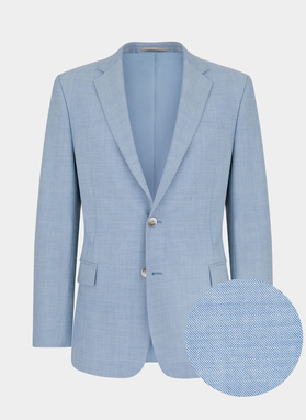 Niebieska marynarka garniturowa P22SP-3G-004-N-S