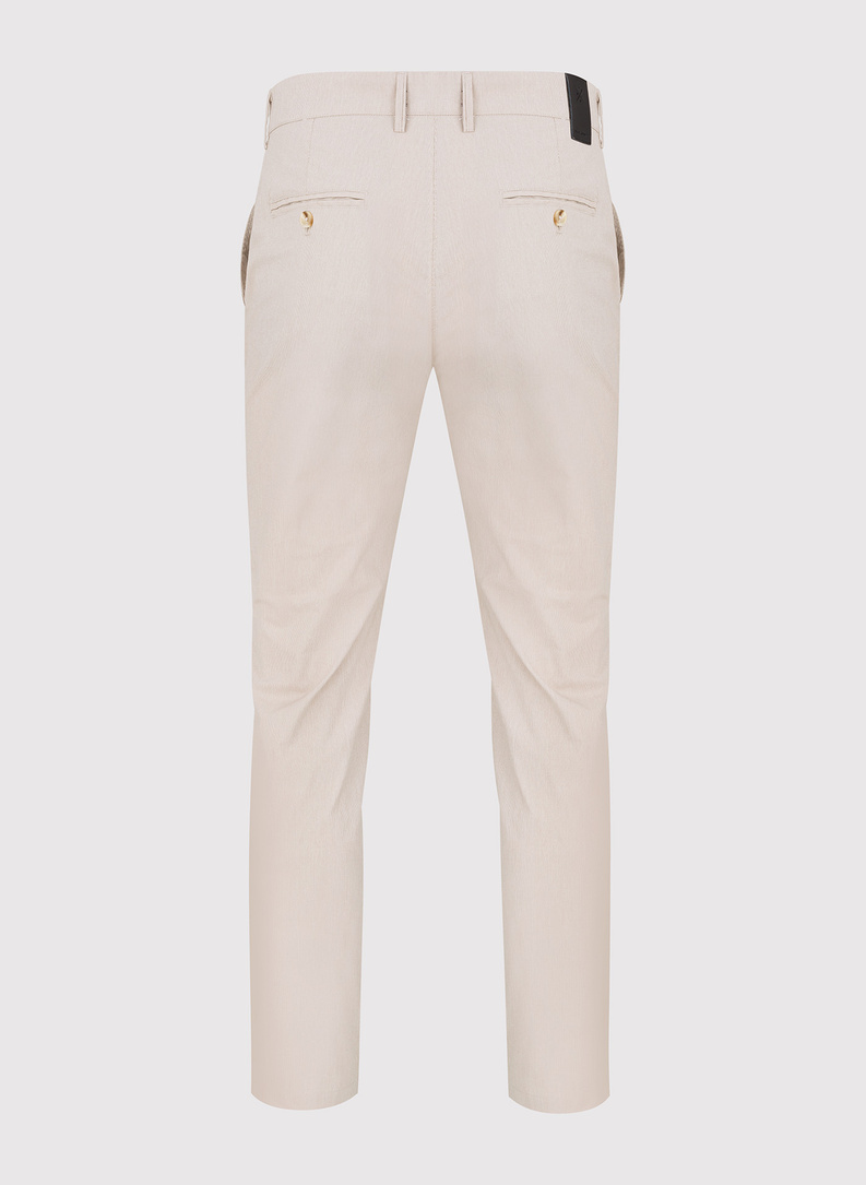 Beżowe gładkie spodnie męskie chino