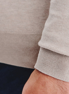 Sweter polo w kolorze beżowym