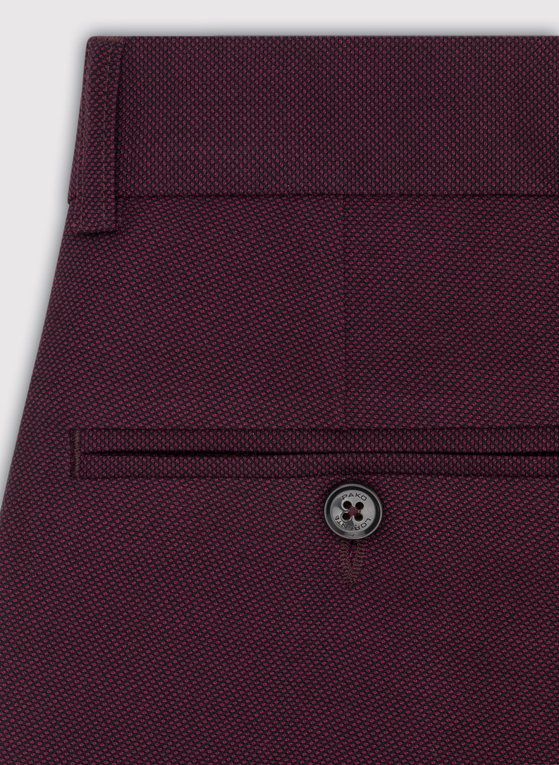 Bordowe spodnie ganiturowe