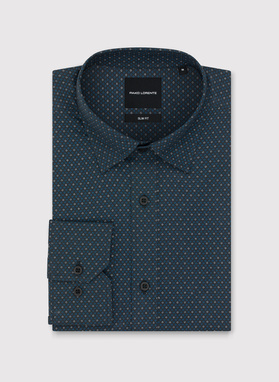 Czarna koszula męska wzór geometryczny