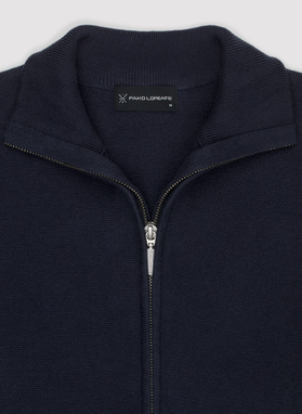 Sweter męski rozpinany w kolorze granatowym