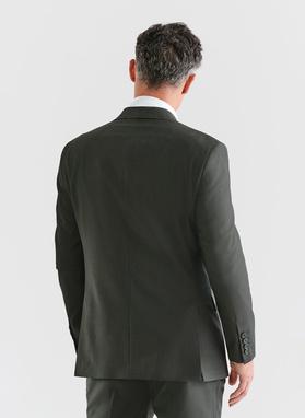 Ciemnozielony garnitur z wełną