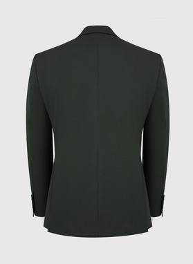 Ciemnozielony garnitur z wełną