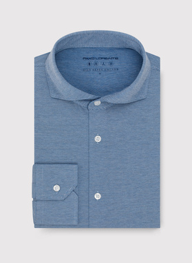 Bawełniana koszula męska w kolorze niebieskim