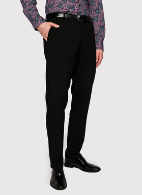 Męskie gładkie czarne spodnie