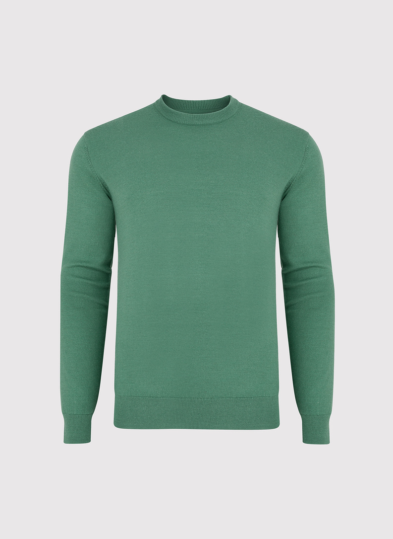 Zielony męski sweter