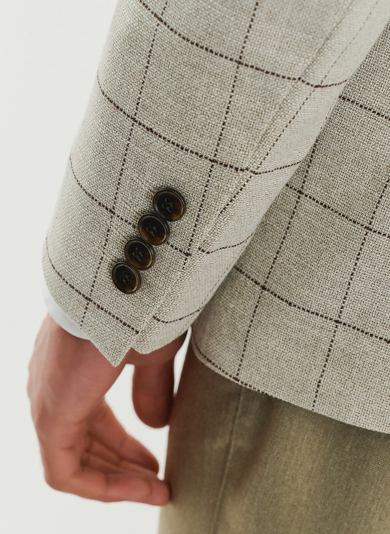 Casualowa marynarka męska w kratę