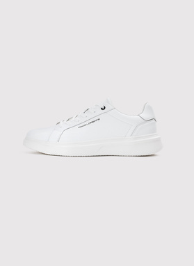 Białe sneakersy męskie z logo PL
