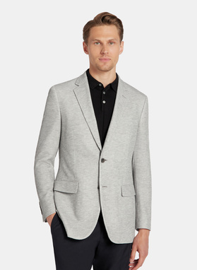 Szara marynarka melanż z dzianiny