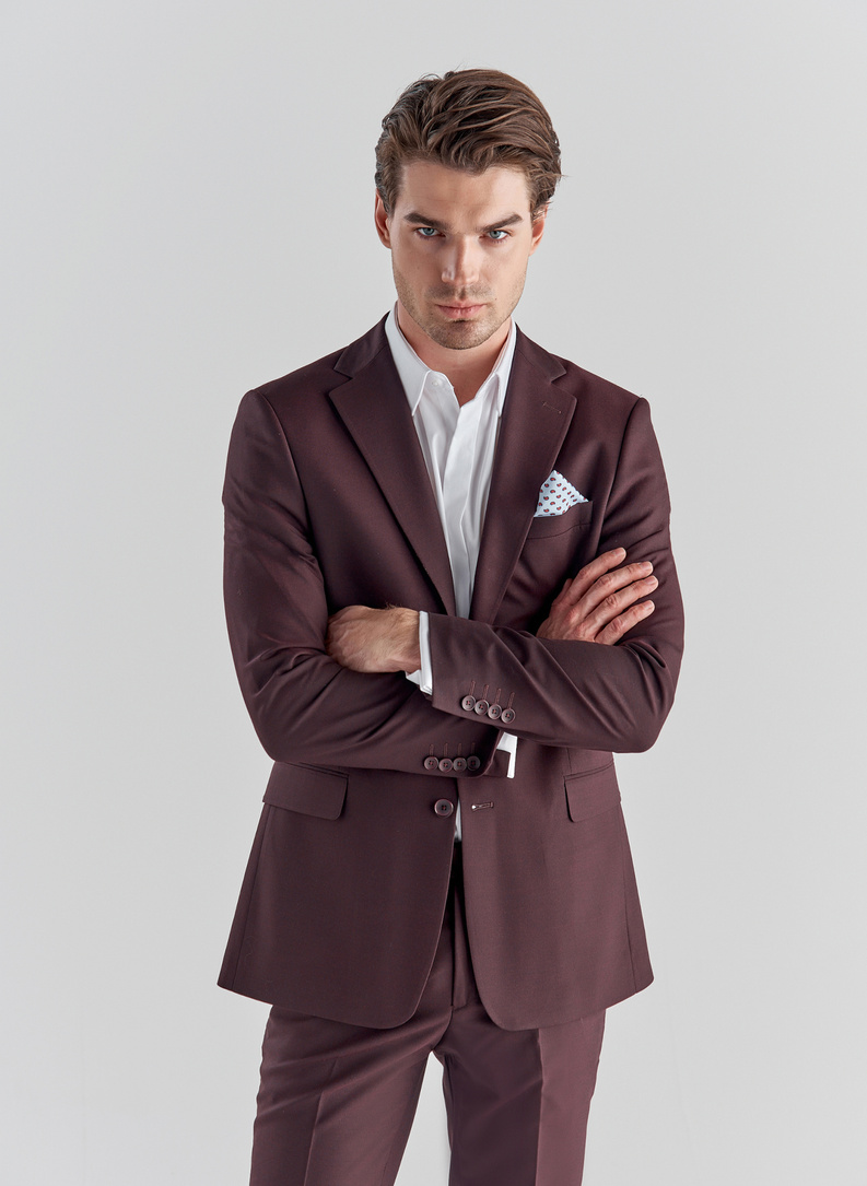 Spodnie męskie garniturowe P21WF-6G-079-D