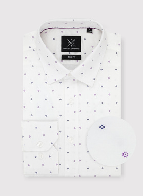 Koszula w kolorze białym w drobny wzór