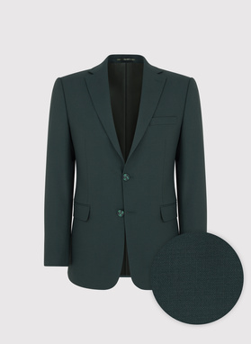 Gładki zielony garnitur męski