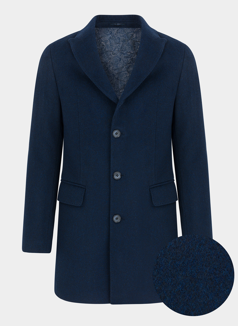 Płaszcz męski granatowy P21WF-7X-004-G