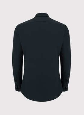 Gładka koszula męska w kolorze czarnym