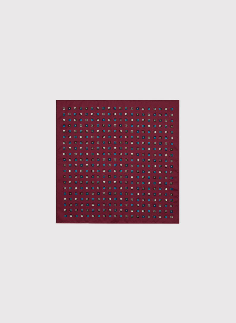 Męska poszetka w kolorze burgudnowym