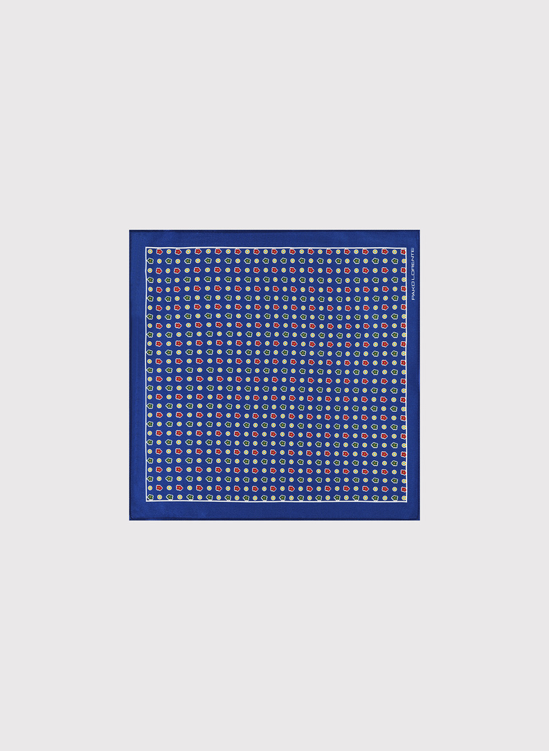 Granatowa poszetka męska mikrowzór