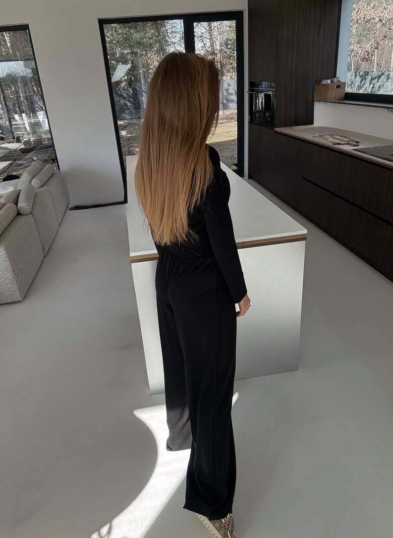 Komplet damski CREWT w kolorze czarnym