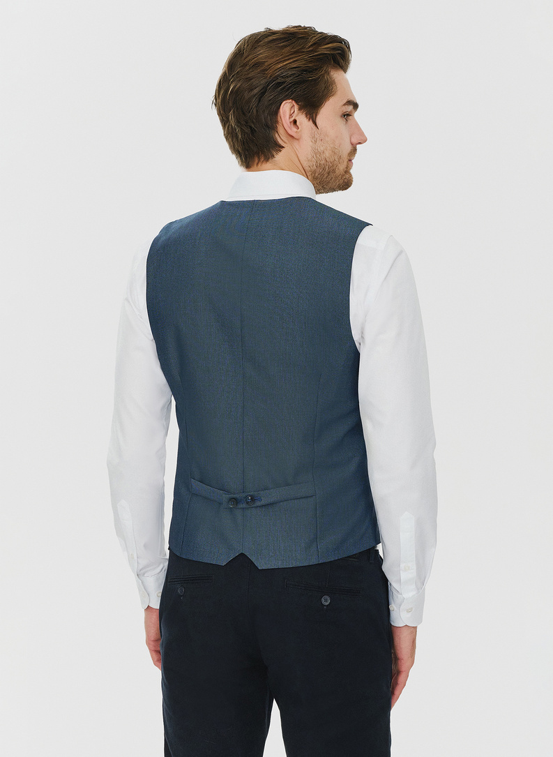 Granatowa kamizelka męska 