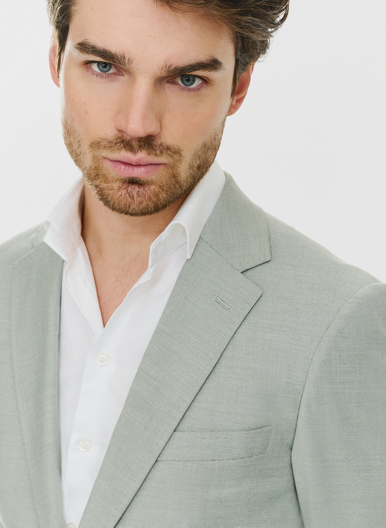 Zielona marynarka męska bez podszewki