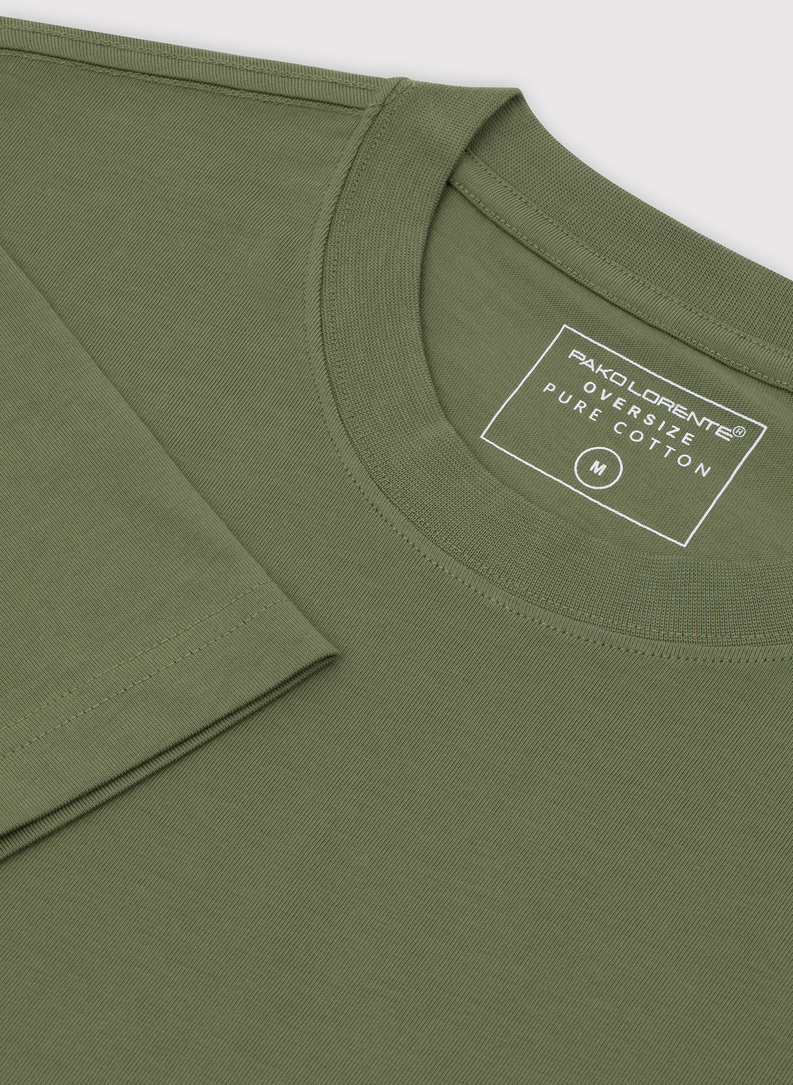 Zielony t-shirt oversize