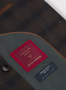 Brązowa marynarka garniturowa P22WP-3G-030-A-S