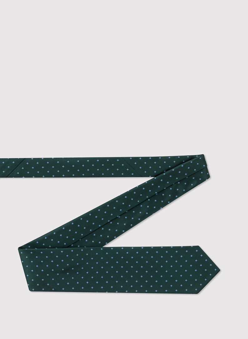 Zielony wzorzysty krawat męski