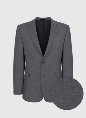 Szary wełniany garnitur