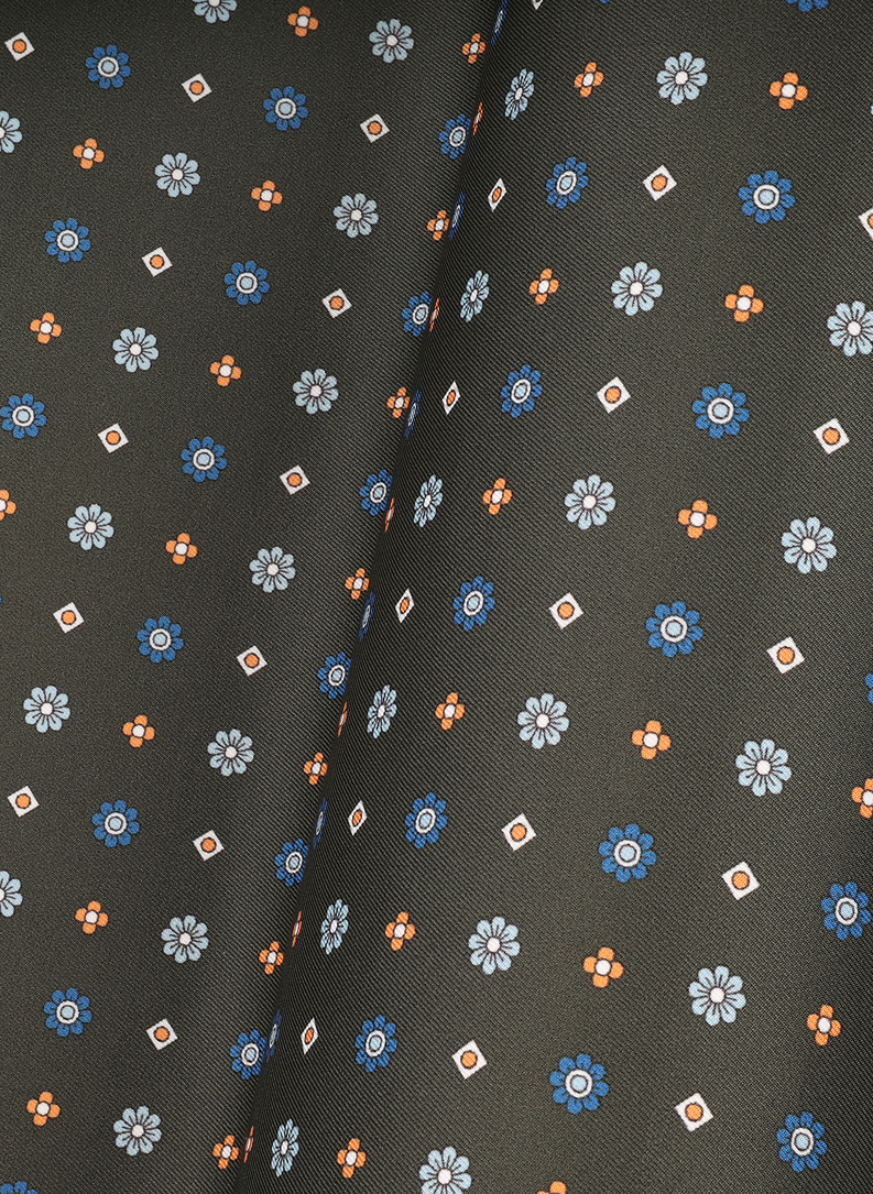 Ciemnozielona poszetka męska paisley