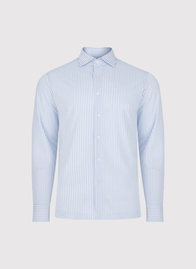 Błękitna koszula w prążek
