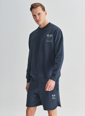 Granatowe szorty oversize C22SF-WS-002-G-0