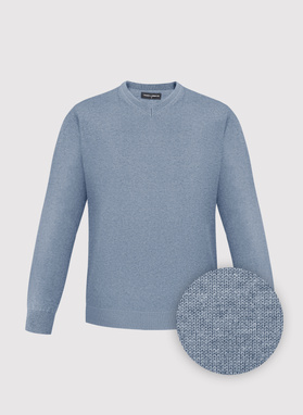 Niebieski sweter męski v-neck