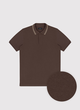 Brązowe polo męskie