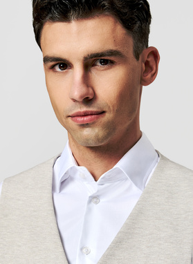 Dzianinowa kamizelka dwurzędowa