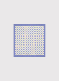 Ecru poszetka męska ze wzorem na całej powierzchni