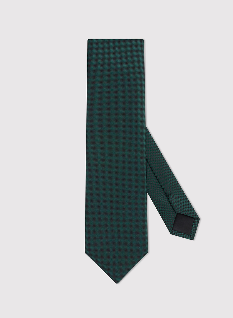 Zielony krawat męski w melanżowy deseń