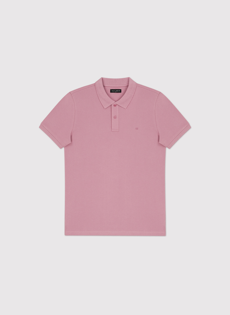 Różowe męskie polo z bawełny