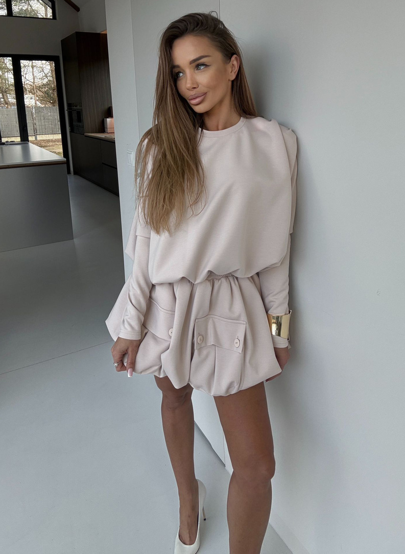 Komplet damski MONO PURE jasnobeżowy