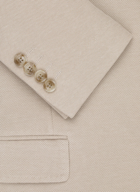 Beżowa marynarka z dzianiny