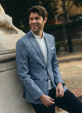 Dzianinowa marynarka w kratkę