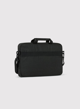 Czarna aktówka męska z tkaniny