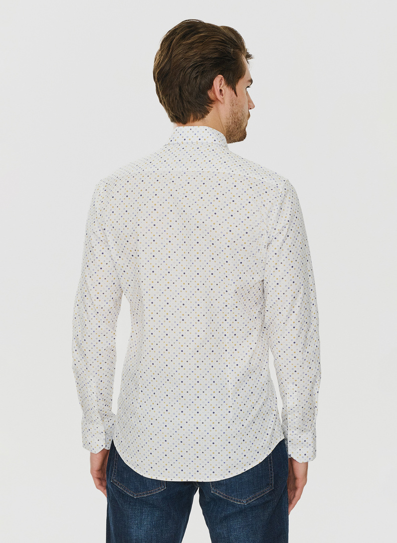 Męska koszula w mikrowzór 