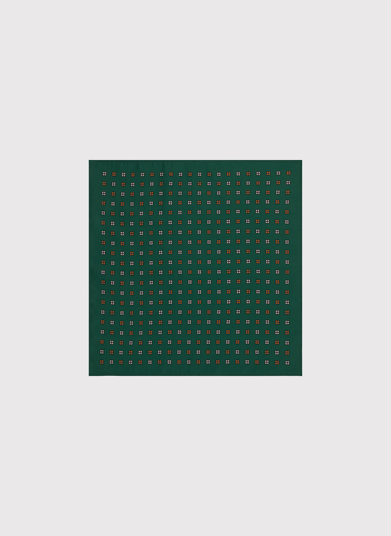 Męska poszetka w kolorze zielonym