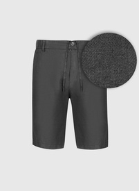 Czarne bermudy męskie z lnu