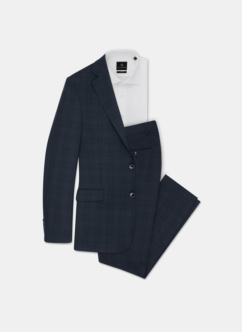 Granatowa marynarka garniturowa P21WF-3G-068-G