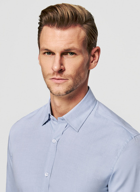 Niebieska koszula męska z bawełny