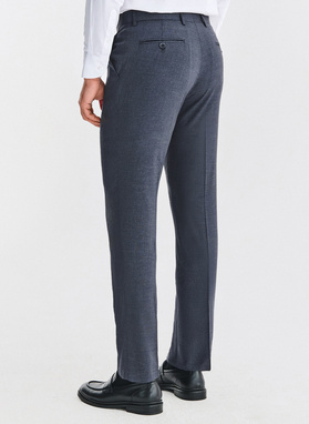 Granatowe spodnie garniturowe