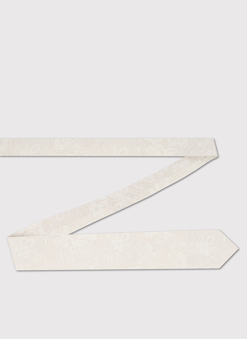 Jedwabny beżowy krawat męski