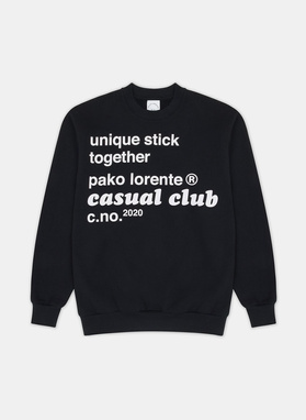 BLUZA Z OKRĄGŁYM DEKOLTEM CZARNA C20WF-2B-001-C